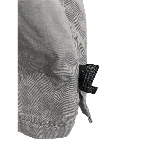 Harley Davidson‎ Short Sleeve Button Up Embroidered Shirt Skulls Flames Large - Picture 5 of 11